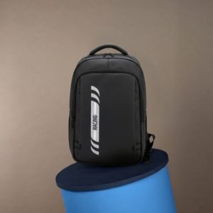 Black "Racing" Edition Backpack Racing Series Sleek Black Commuter Bag