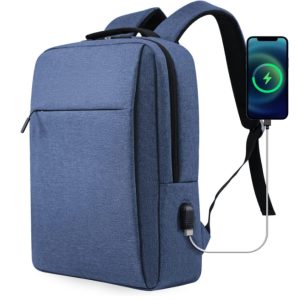 Blue Tech-Smart Backpack (with USB Port) Smart Tech Blue Laptop Backpack with USB Charging Port